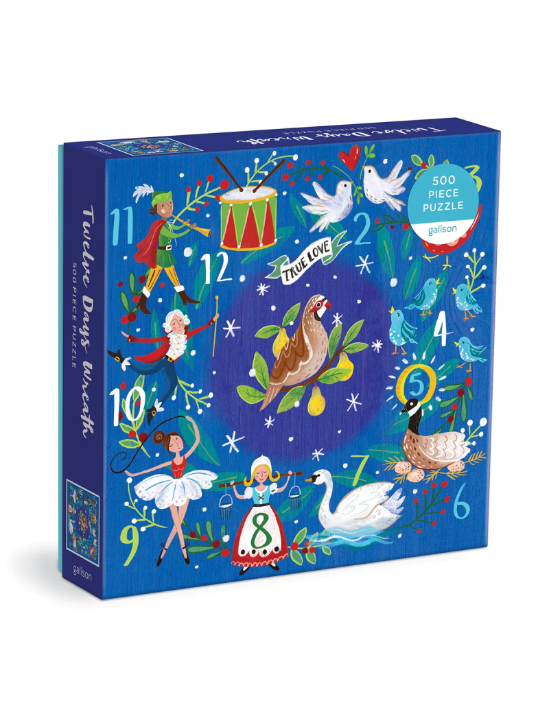 Galison 12 Days Wreath 500 Piece Puzzle