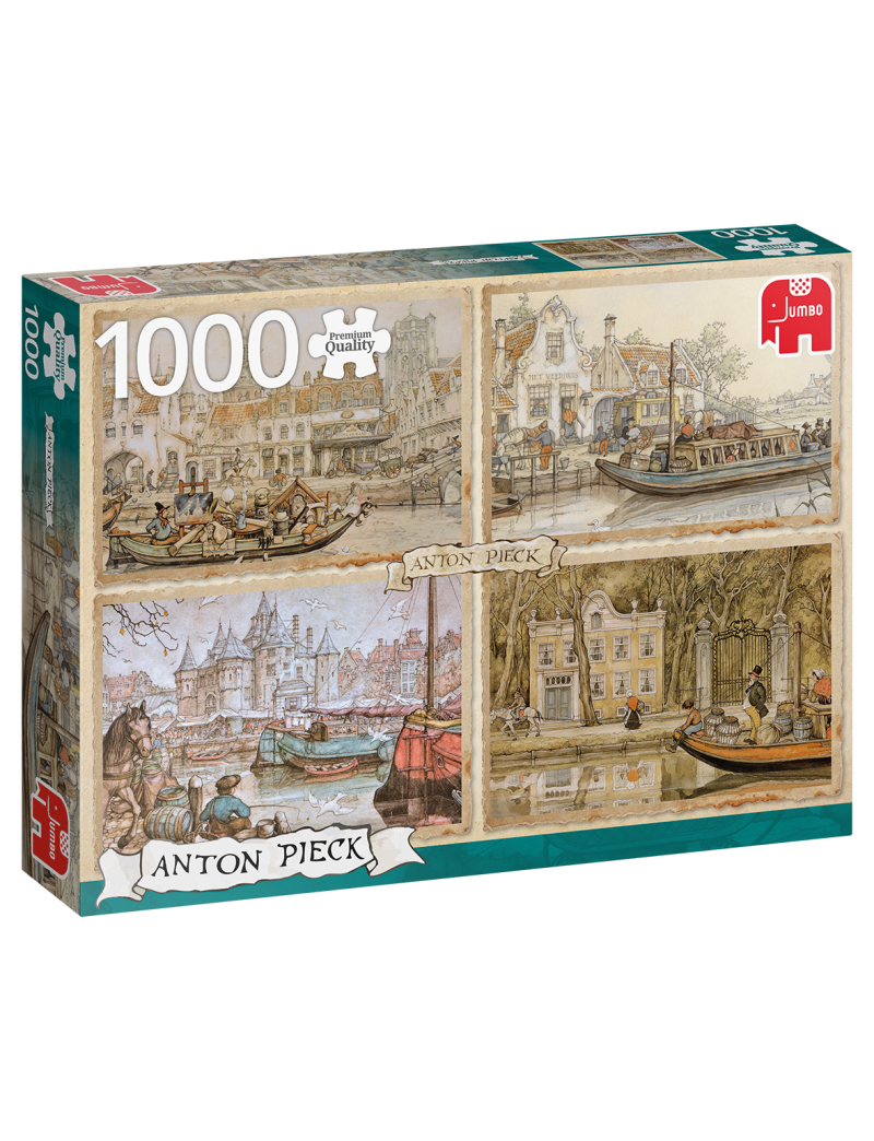 Jumbo Premium Collection - Anton Pieck, Canal Boats 1000pcs