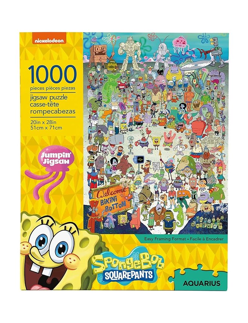 AQUARIUS 65361 Spongebob Squarepants Cast 1000 Pc Puzzle