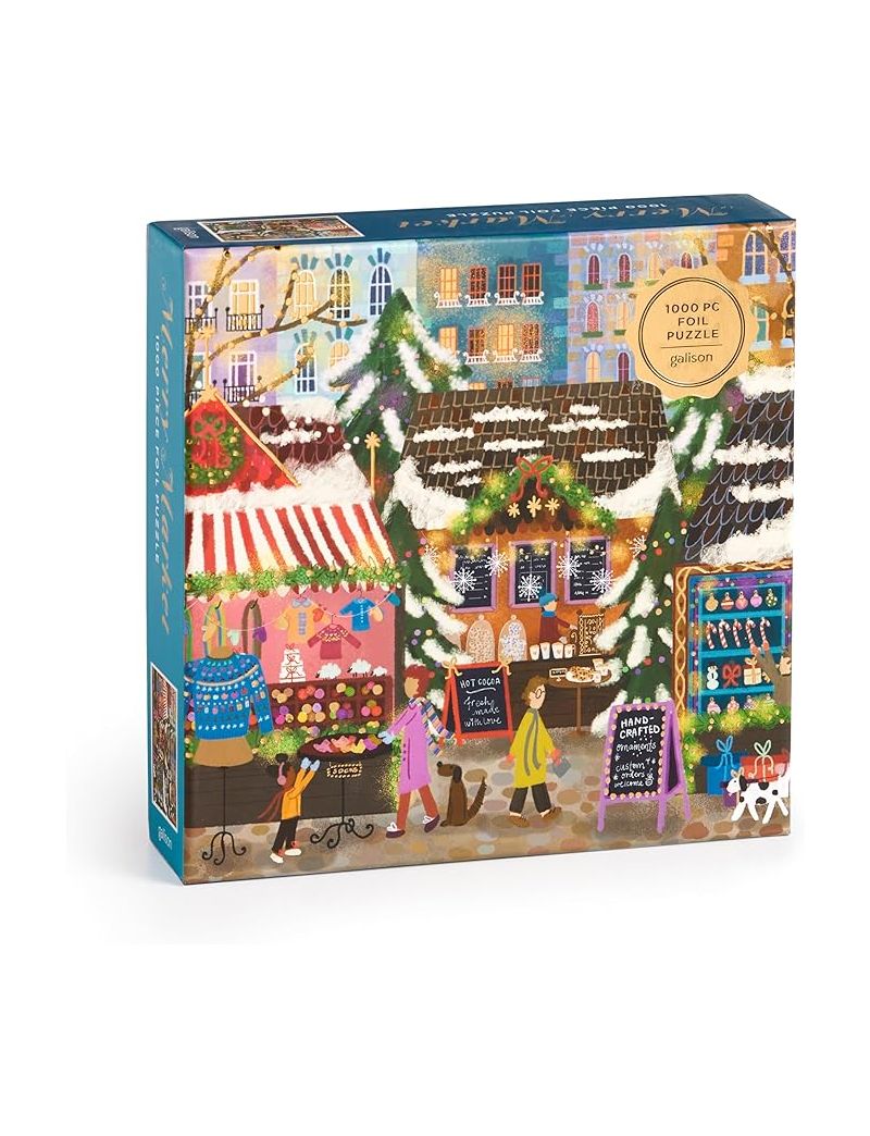 Galison Joy Laforme Merry Market 1000 Piece Foil Puzzle