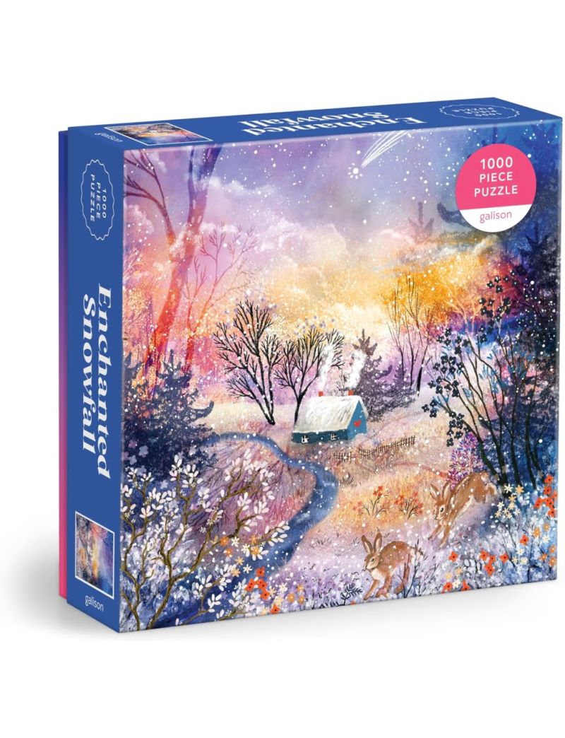 Galison Enchanted Snowfall 1000 piece foil embossed jigsaw puzzle
