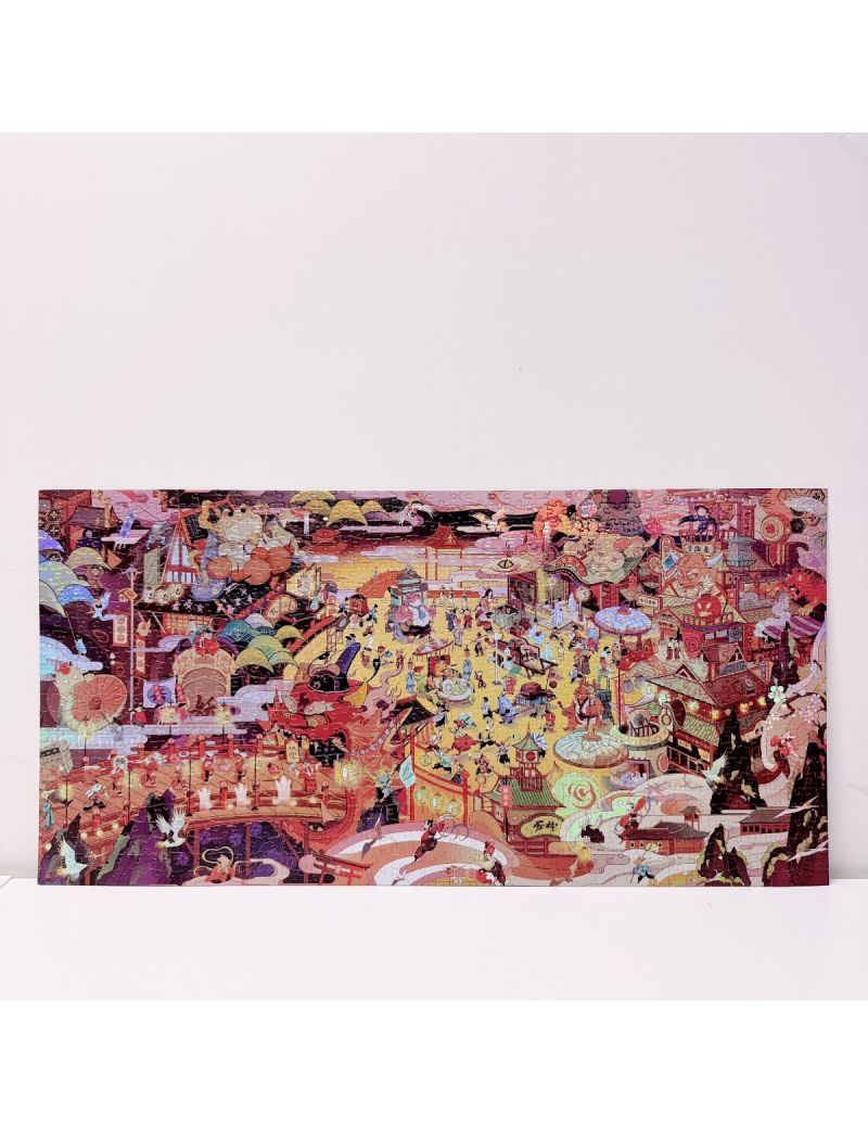 【Finished】Cat Sky Yun Yao Town Laser 1000pcs-no frame  (Pick Up Only)