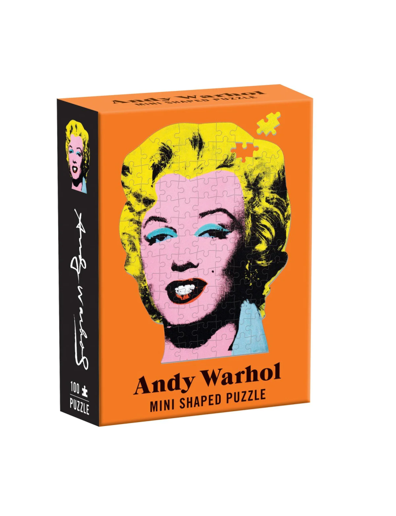 Galison Andy Warhol Marilyn 100 Piece Mini Shaped Jigsaw Puzzle