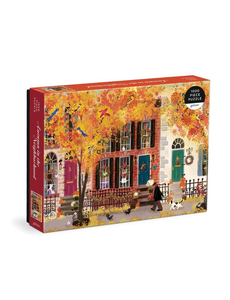 GALISON Autumn in the Neighborhood 1000 Piece Puzzle