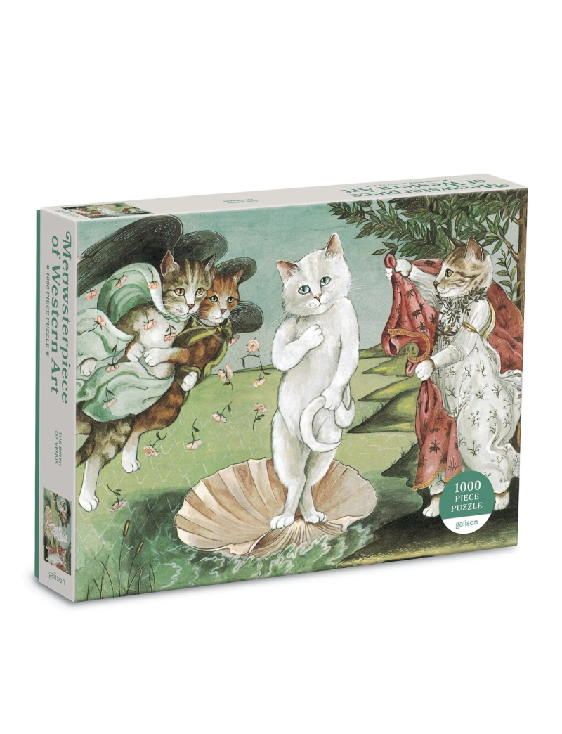 Galison Birth of Venus Meowsterpiece of Western Art 1000 Piece Puzzle