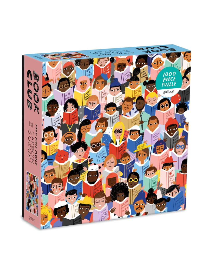 Galison Book Club 1000 Piece Puzzle In a Square Box