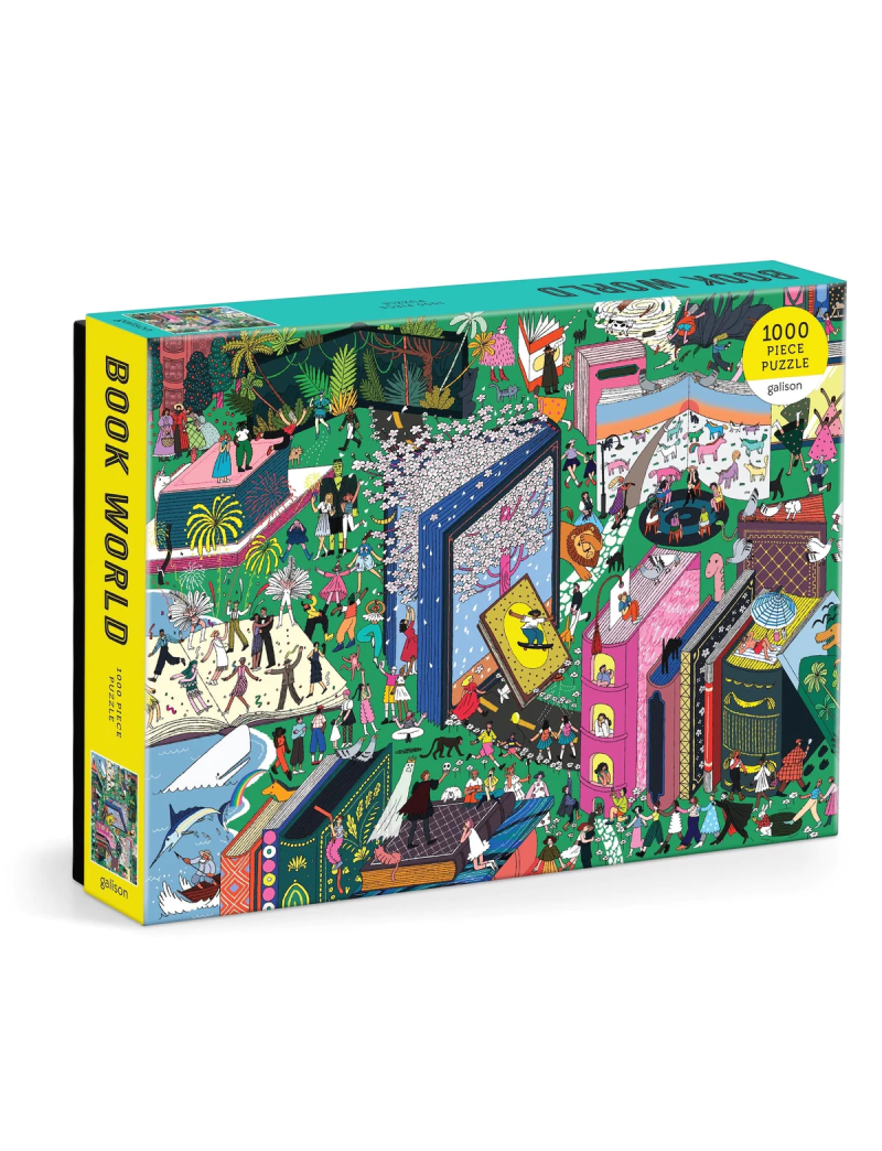 Galison Book World 1000 Piece Puzzle