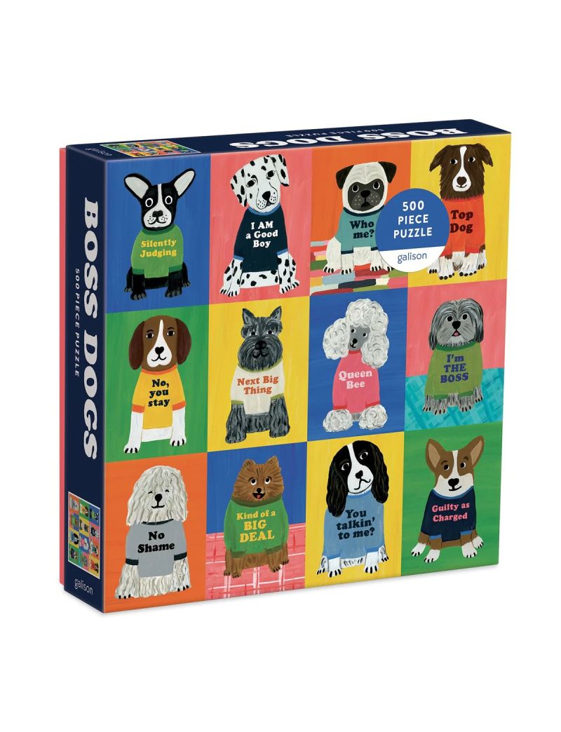 Galison Boss Dogs 500 Piece Family Puzzle