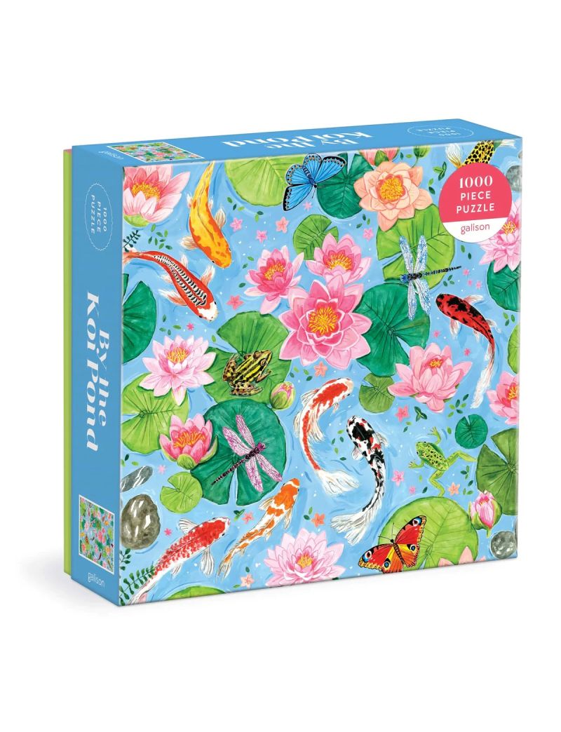 Galison By The Koi Pond 1000 Piece Puzzle in Square Box
