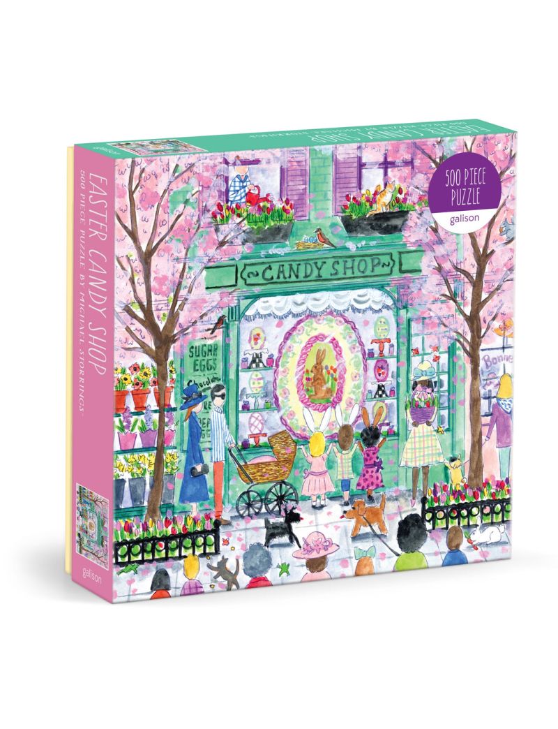 Galison Michael Storrings Easter Candy Shop 500 Piece Puzzle