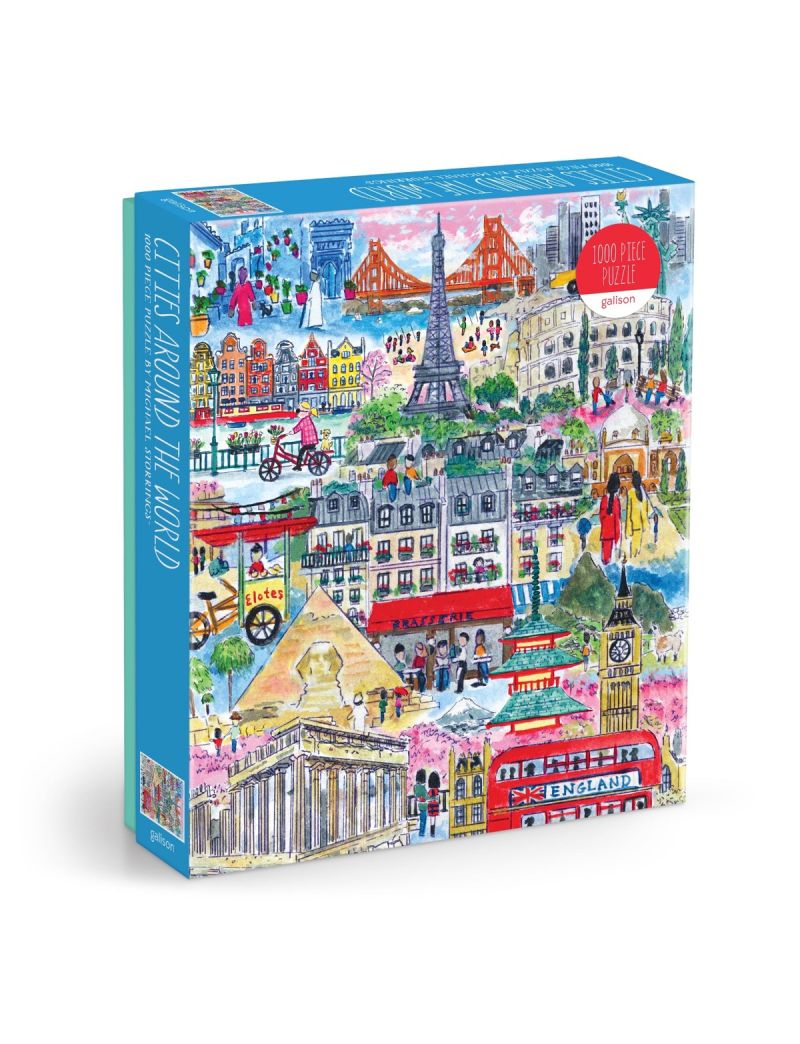 Galison Michael Storrings Cities Around the World 1000 Piece Puzzle