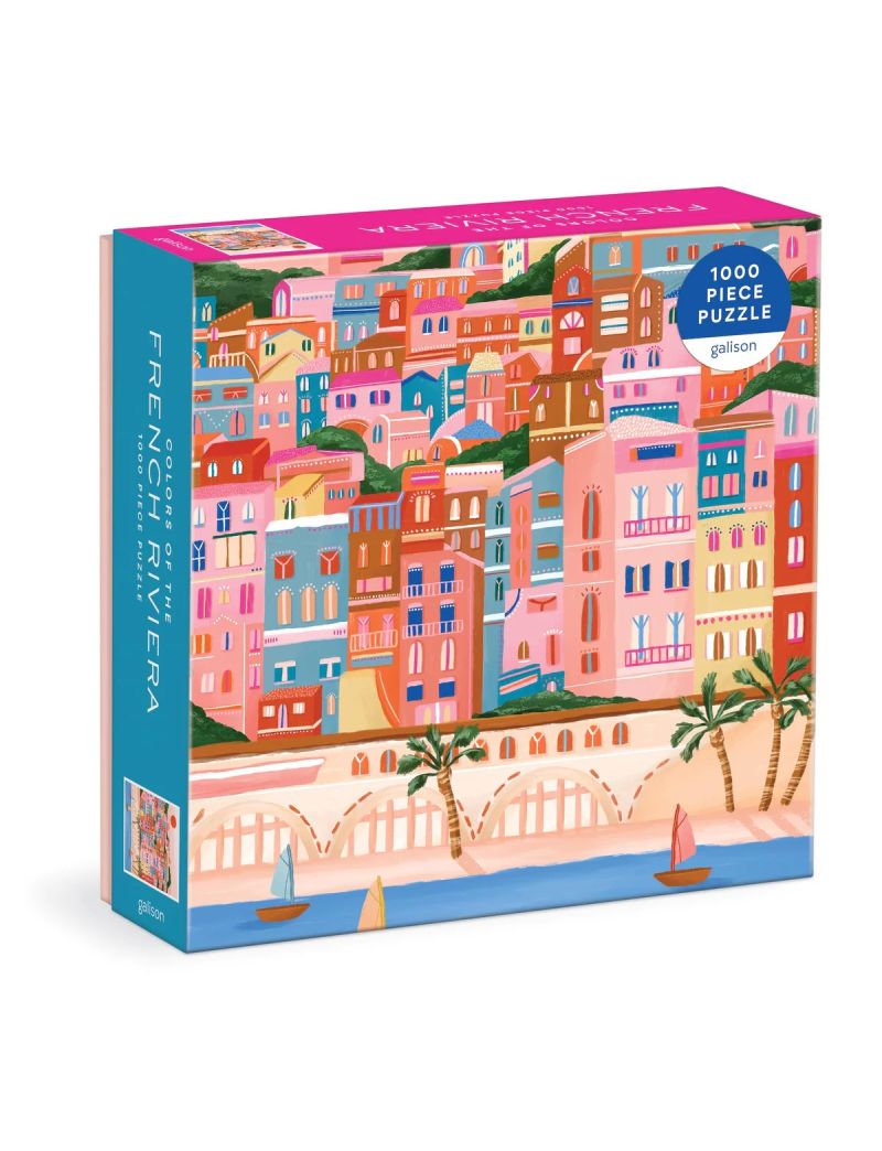 Galison Colors Of The French Riviera 1000 Piece Puzzle in Square Box