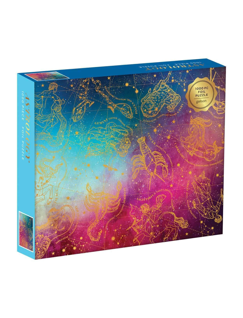 Galison Cosmos Astrology 1000 Piece Foil Jigsaw Puzzle
