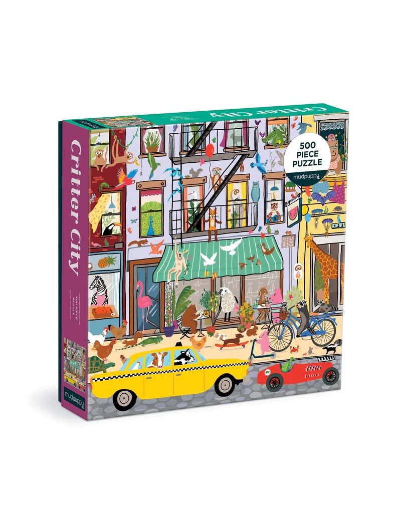 MUDPUPPY Critter City 500 Piece Family Puzzle