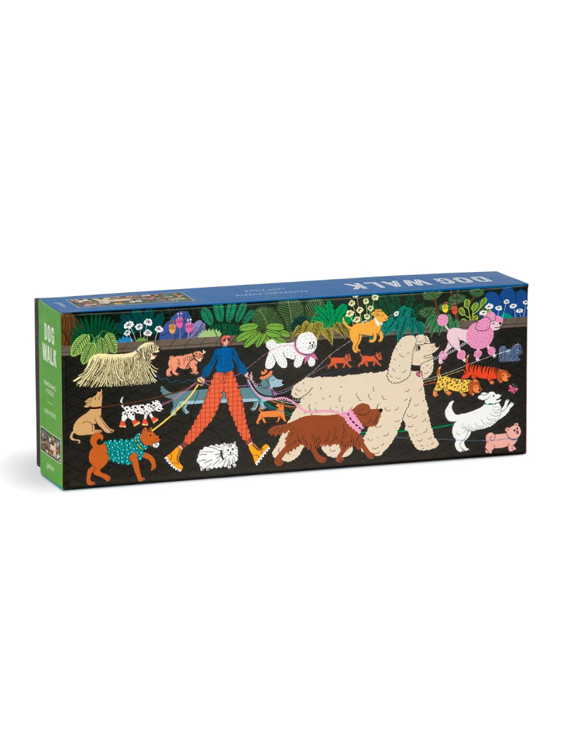 Galison Dog Walk 1000 Piece Panoramic Puzzle