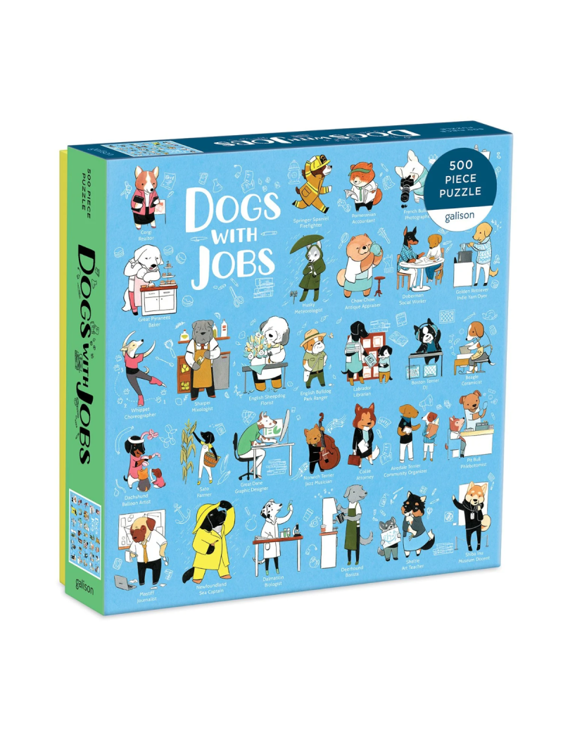 Galison Dogs With Jobs 500 Piece Puzzle