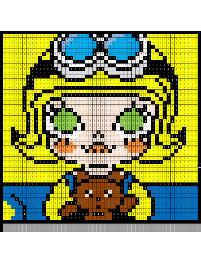 POPMART Pixel Art LEGO YELLOW