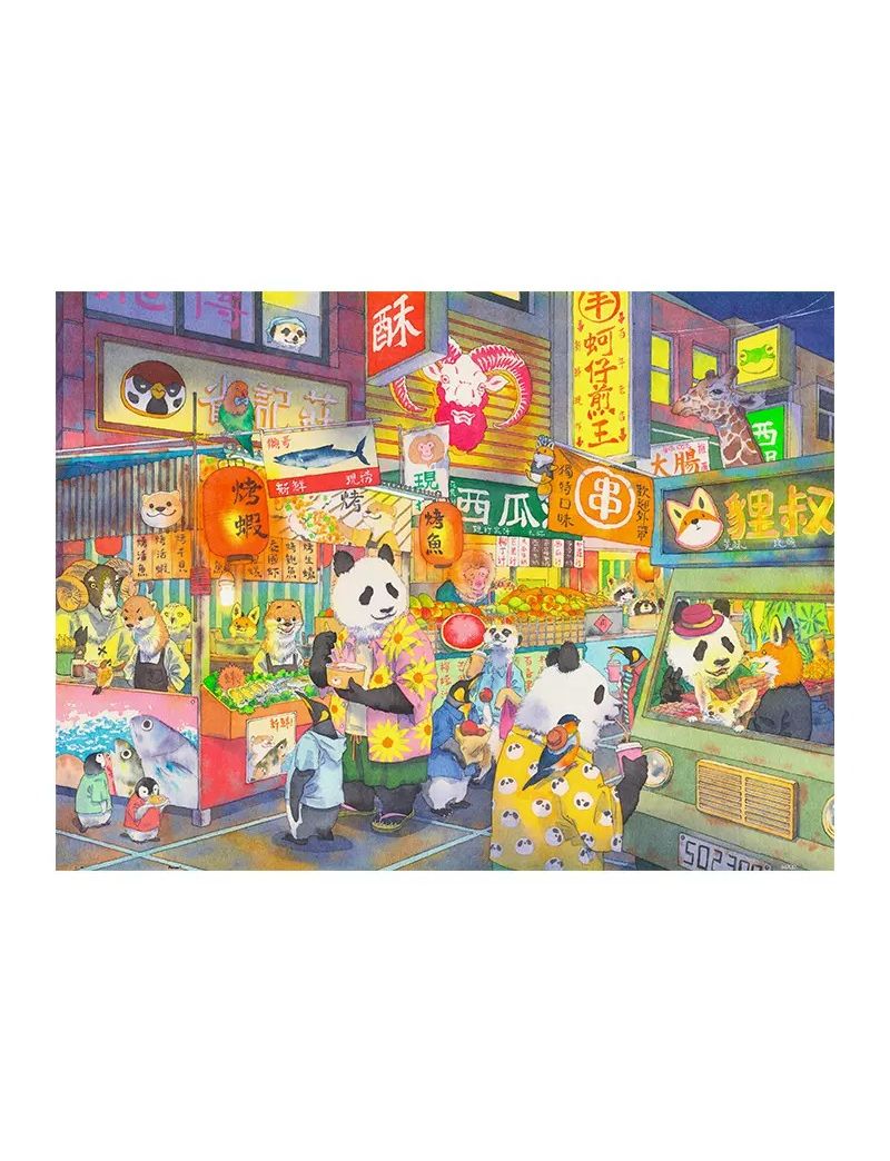 3D-JP Night Market Street 1200pcs  H2659