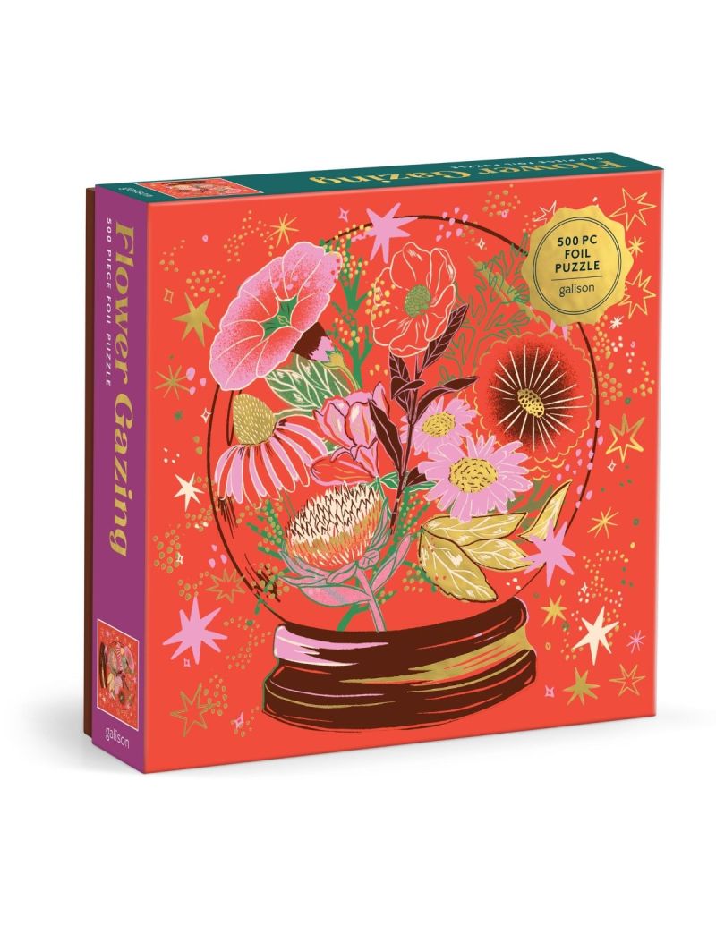 Galison Flower Gazing 500 Piece Foil Puzzle