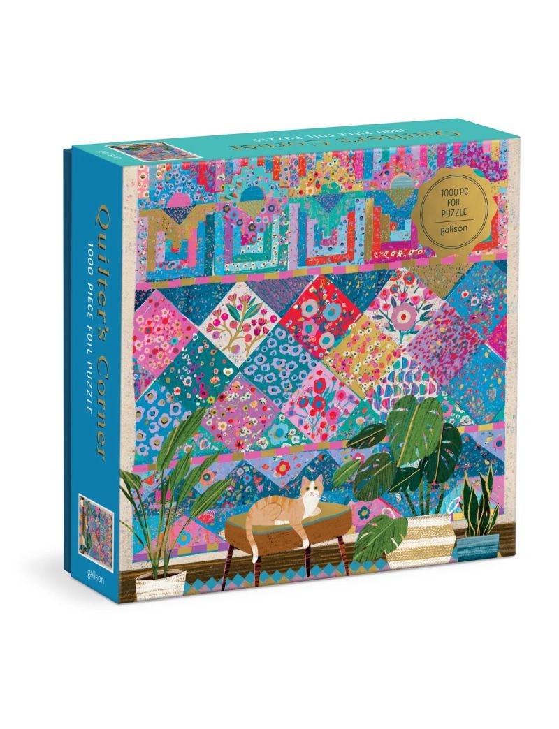 Galison Victoria Ball Quilter's Corner 1000 Piece Foil Puzzle