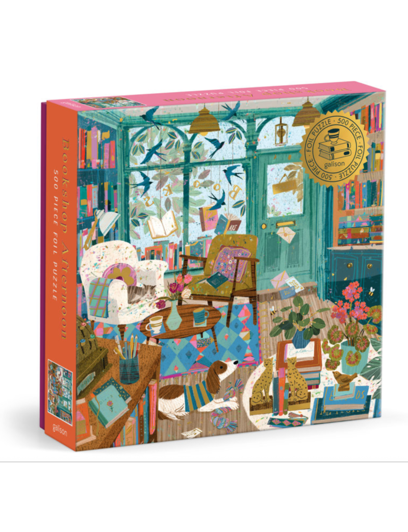 GALISON Bookshop Afternoon 500 Piece Foil Puzzle
