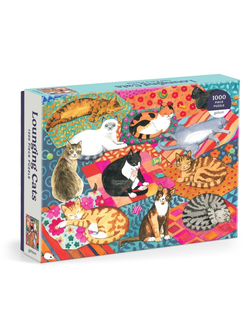 Galison Lounging Cats 1000 Piece Puzzle