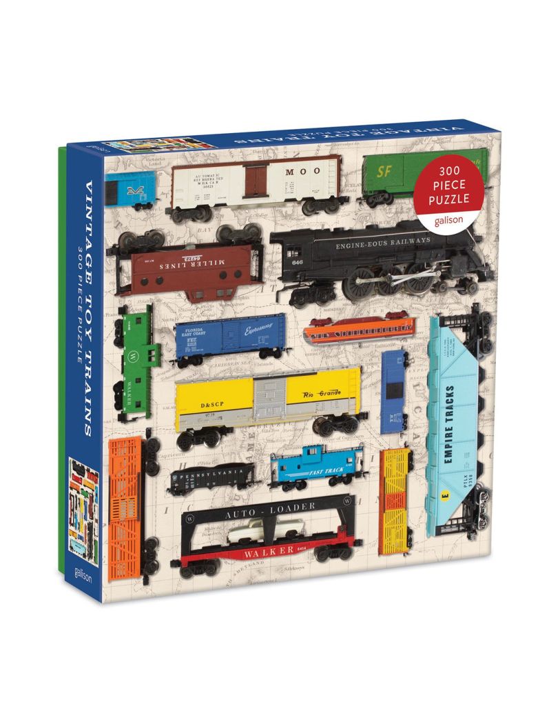Galison Vintage Toy Trains 300pc Puzzle
