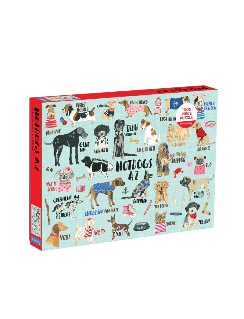 MUDPUPPY Hot Dogs A-Z 1000 Piece Puzzle