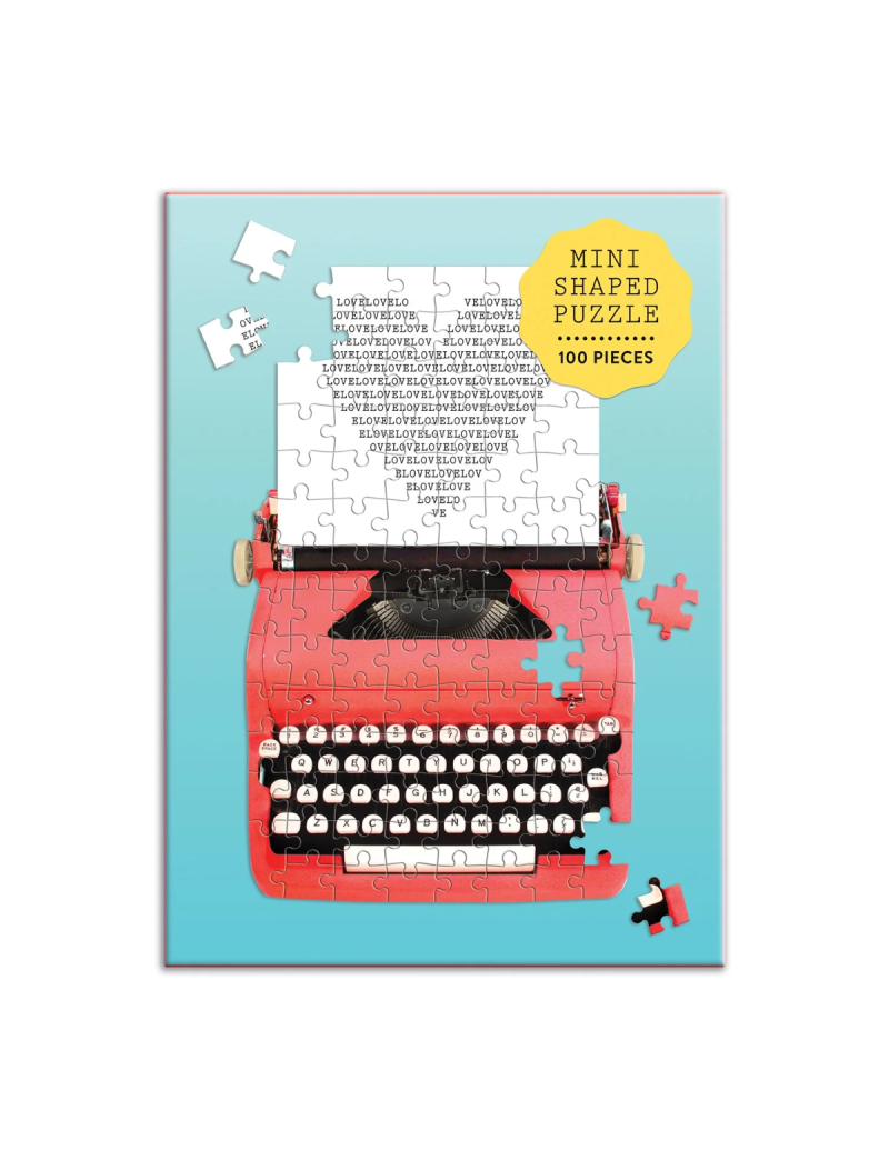 Galison Just My Type Vintage Typewriter 100 Piece Mini Shaped Puzzle