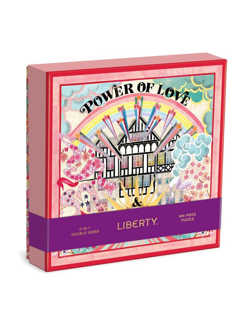 Galison Liberty Power of Love 500 Piece Double Sided Puzzle with Shaped Pieces