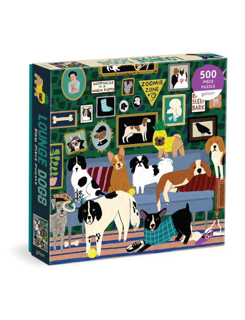 Galison Lounge Dogs 500 Piece Puzzle