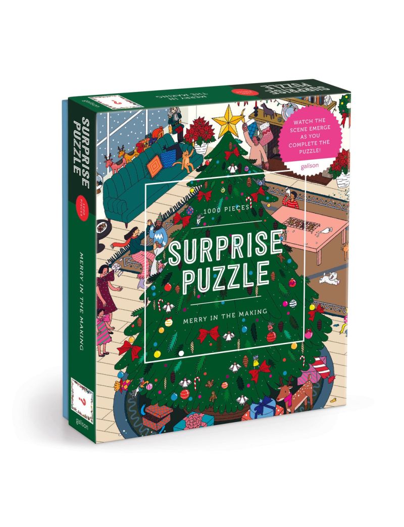 Galison Merry In the Making1000 Piece Surprise Puzzle