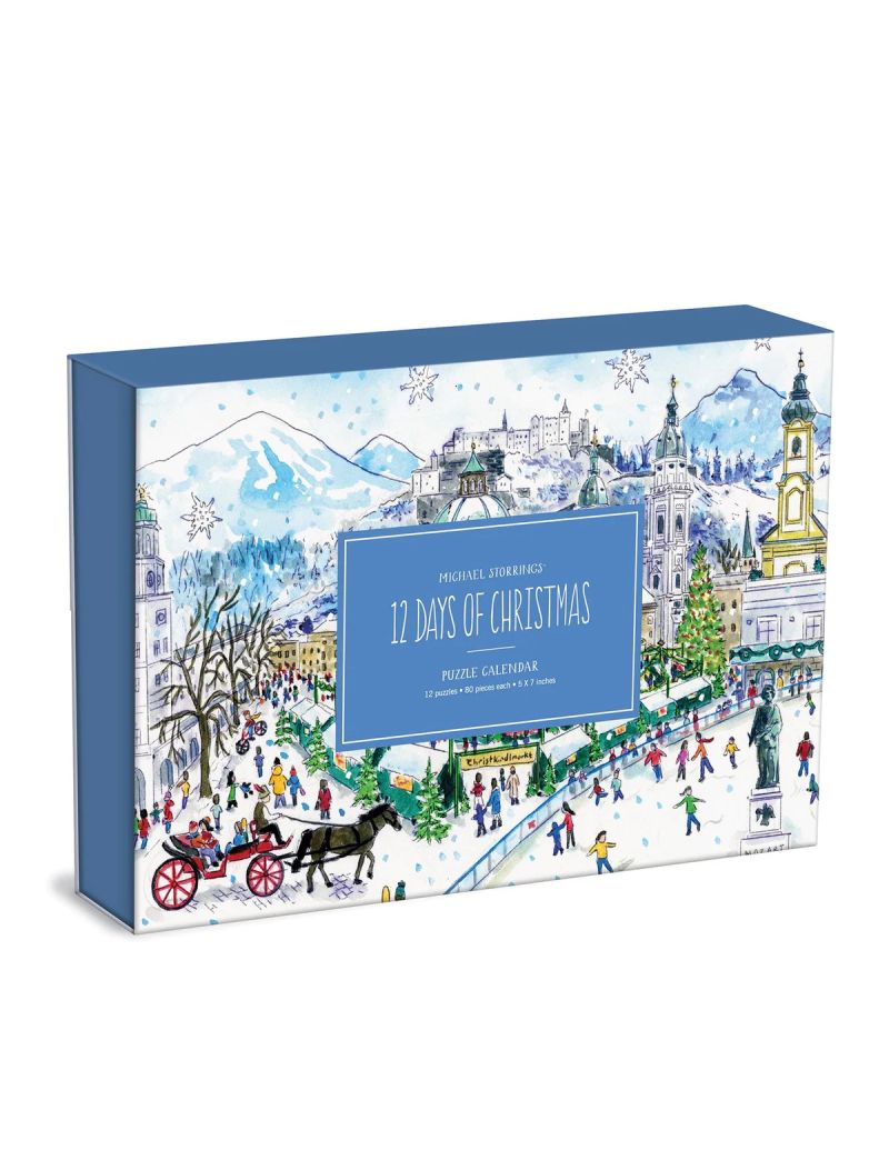 Galison Michael Storrings 12 Days of Christmas Advent Puzzle Calendar