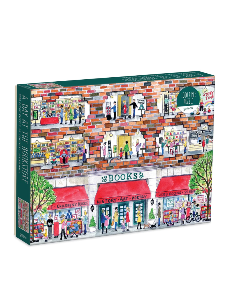Galison Michael Storrings A Day at the Bookstore 1000 Piece Puzzle