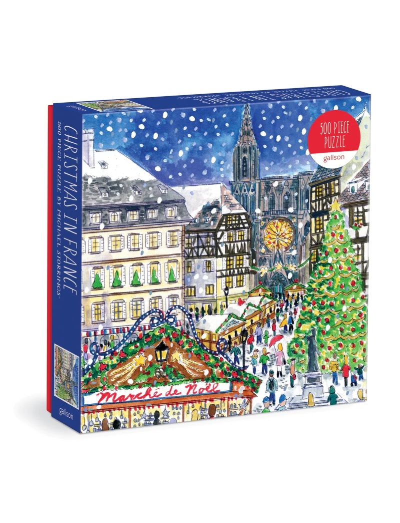 Galison Michael Storrings Christmas in France 500 Piece Puzzle