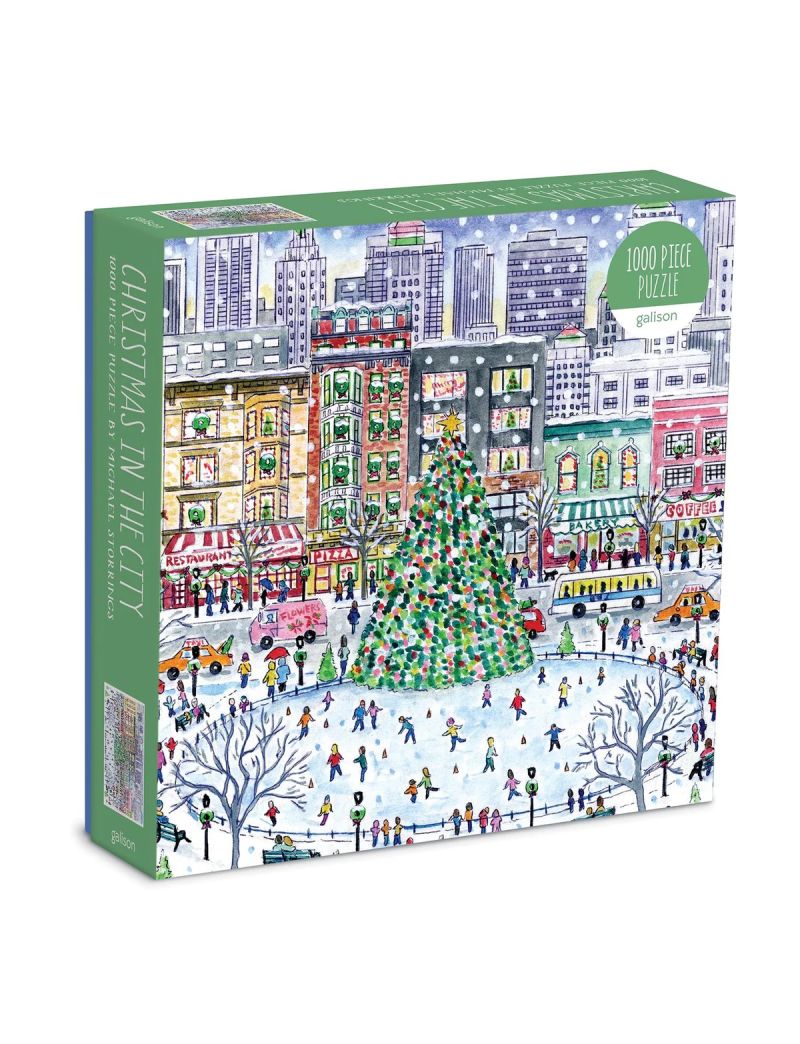 Galison Michael Storrings Christmas in the City 1000 Piece Puzzle