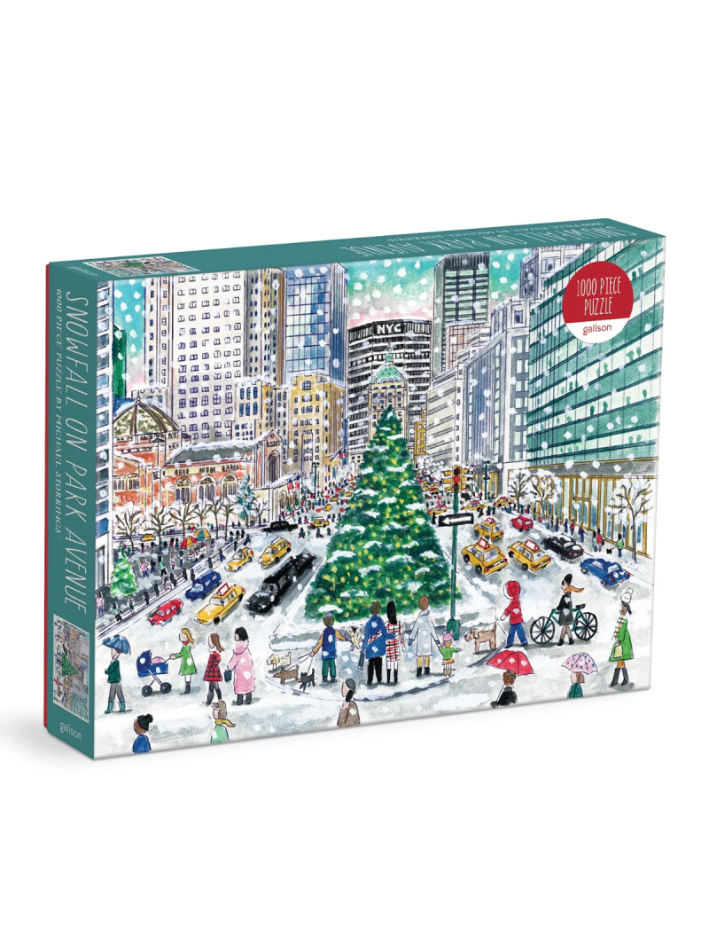 Galison Michael Storrings Snowfall on Park Avenue 1000 Piece Puzzle