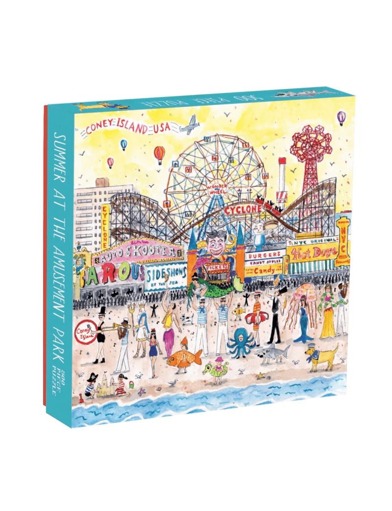 Galison Michael Storrings Summer at the Amusement Park 500 Piece Puzzle