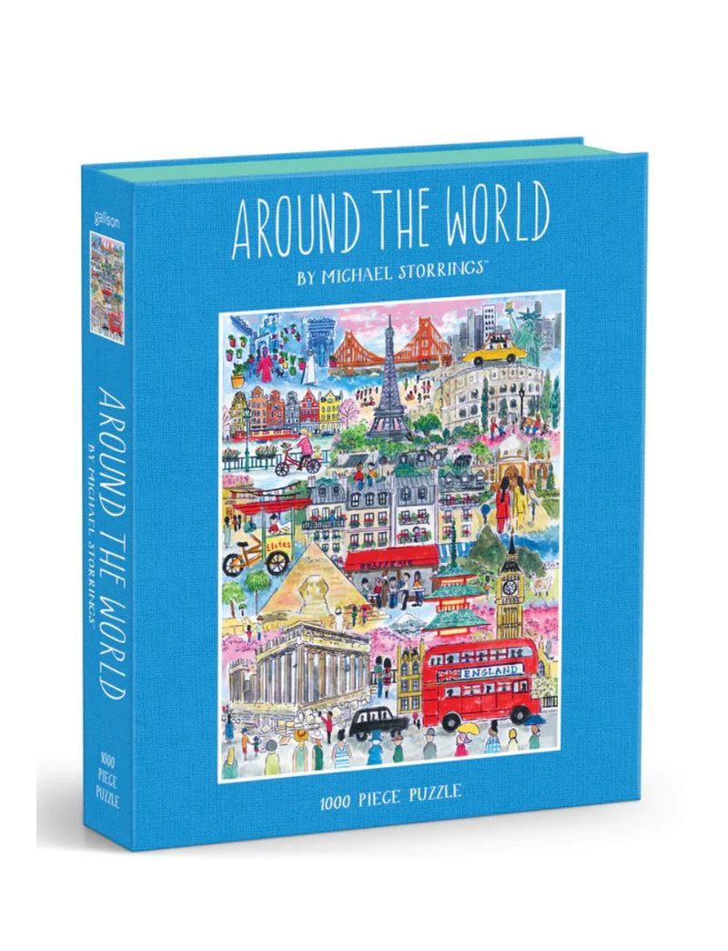 Galison Michael Storrings Around the World 1000pc Book Puzzle