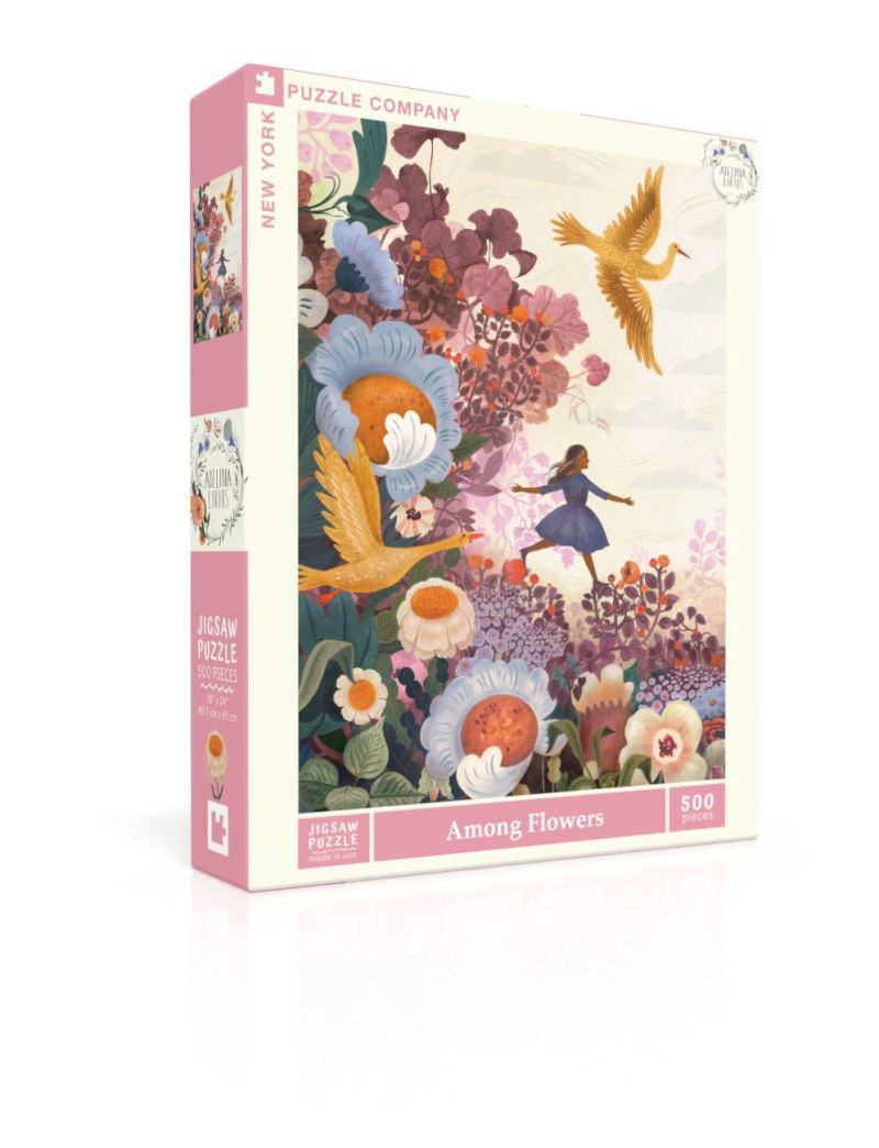 New Yorker Among Flowers 500 Piece Jigsaw Puzzle