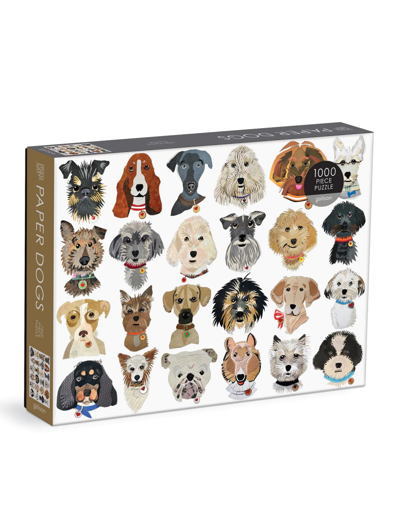 Galison Paper Dogs 1000 Piece Puzzle