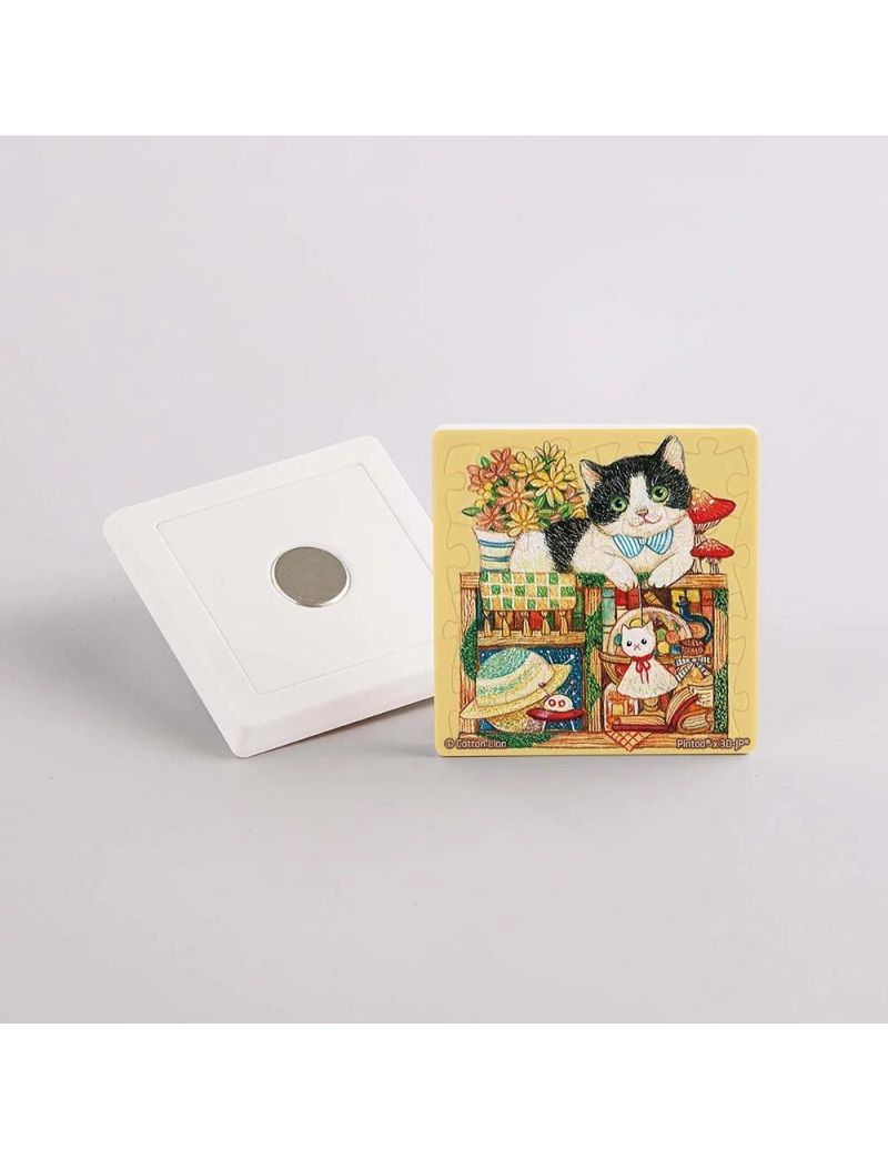 PINTOO D1309 Puzzle Magnet - Cotton Lion - Tuxedo Cat 16p