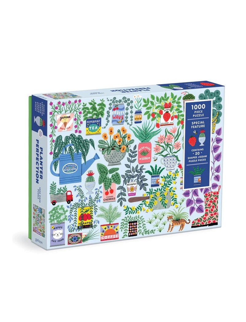 Galison Planter Perfection 1000 Piece Puzzle with Shaped Pieces