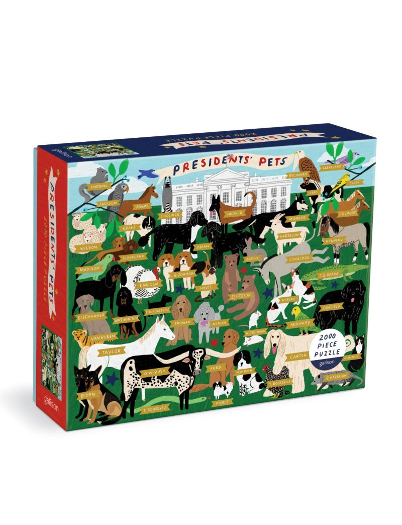 Galison Presidents' Pets 2000 Piece Puzzle