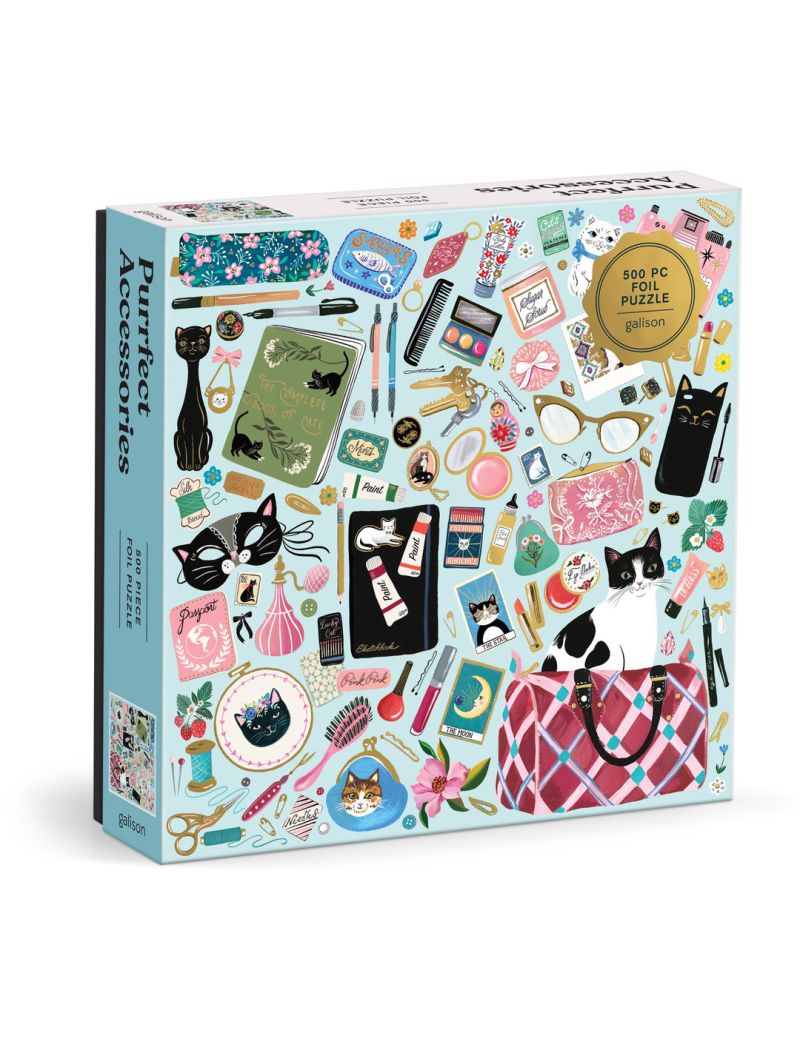 Galison Purrfect Accessories 500 Piece Foil Puzzle