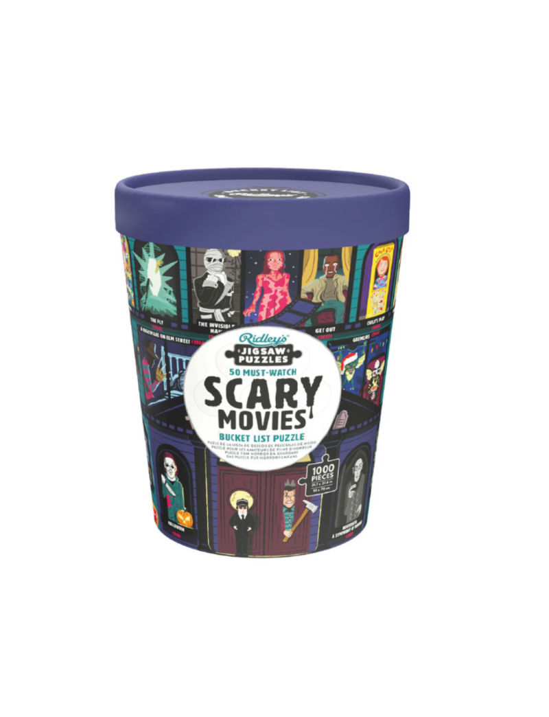 RIDLEY'S 50 50 Must-Watch Scary Movies Bucket List 1000-piece Puzzle