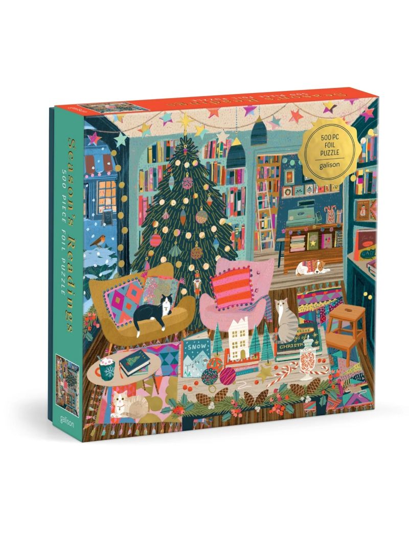 Galison Season's Readings 500 Piece Foil Puzzle