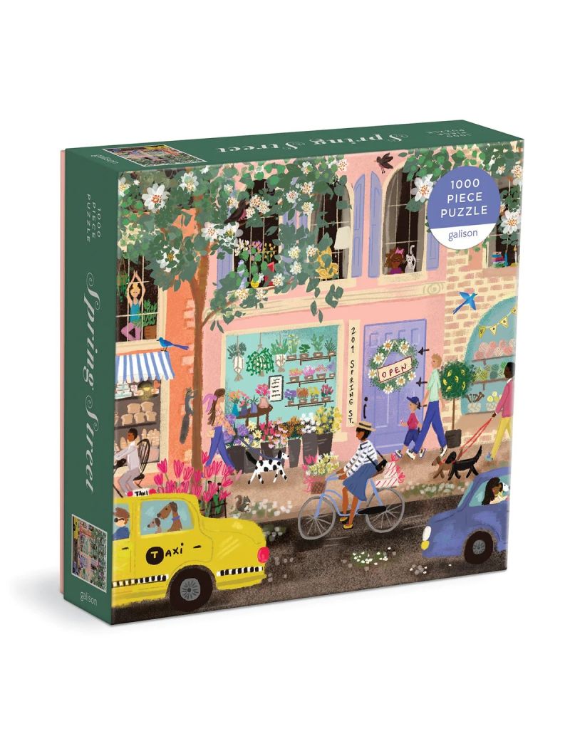 Galison Spring Street 1000 Pcs Puzzle In A Square Box