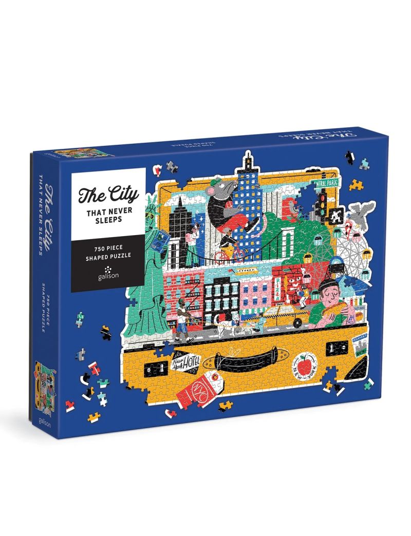 GALISON The City That Never Sleeps 750 Piece Shaped Puzzle