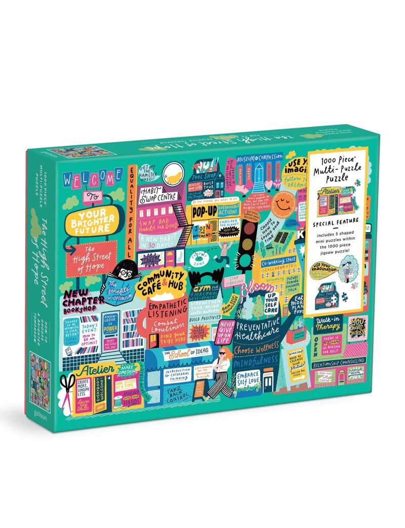 Galison The High Street of Hope 1000 Piece Multi-Puzzle Puzzle